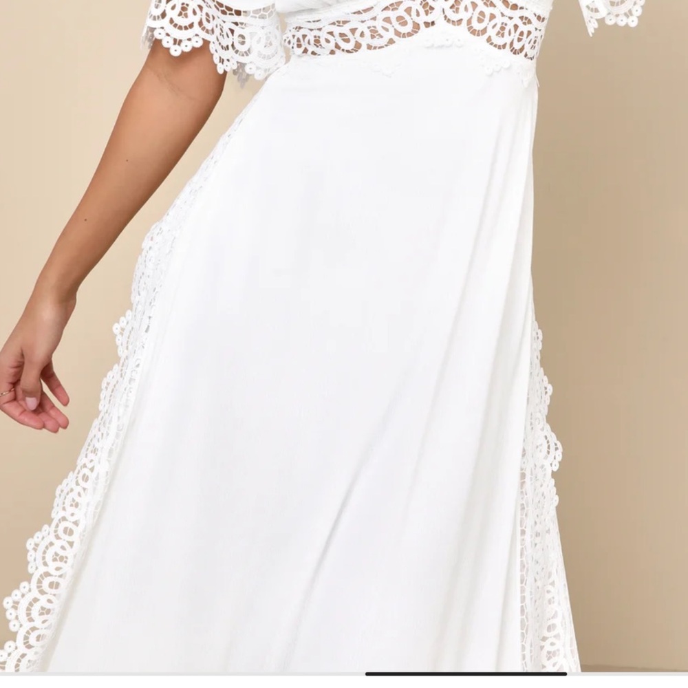 Lulu's White Lace Maxi Dress - Picture 2 of 11